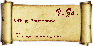 Vég Zsuzsanna névjegykártya