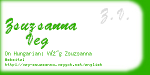 zsuzsanna veg business card